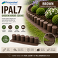 Garden Border Edging 4.05m Flexible Lawn Edge Flower Bed Plastic IPAL7 Brown Terracotta