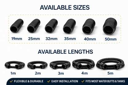 Water Butt Linking Kit Hose Connector Pipe Linking Set 1/2"–2" Tank Adapter UK