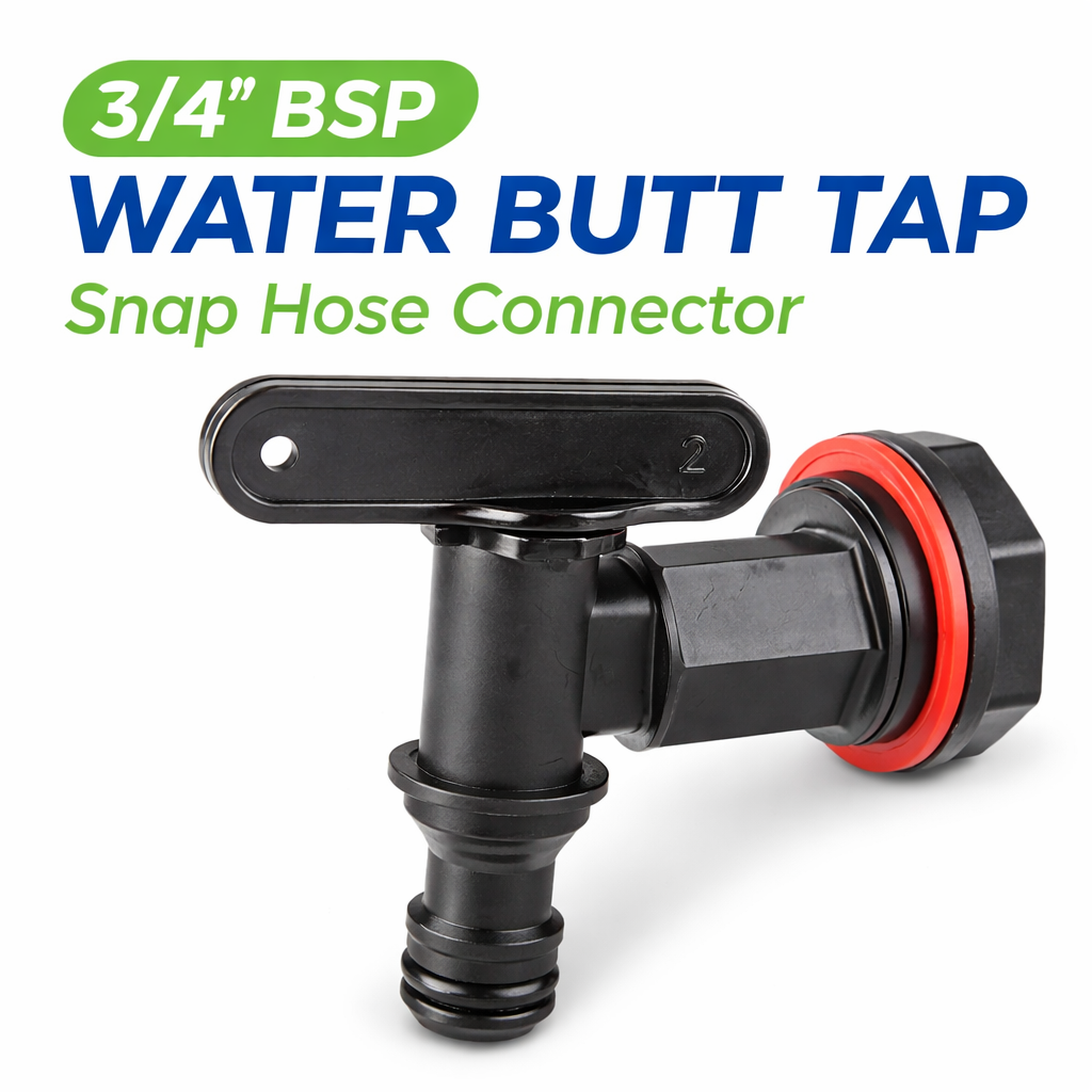 3/4" BSP Male Snap-On PP Tap with Washers & Nut