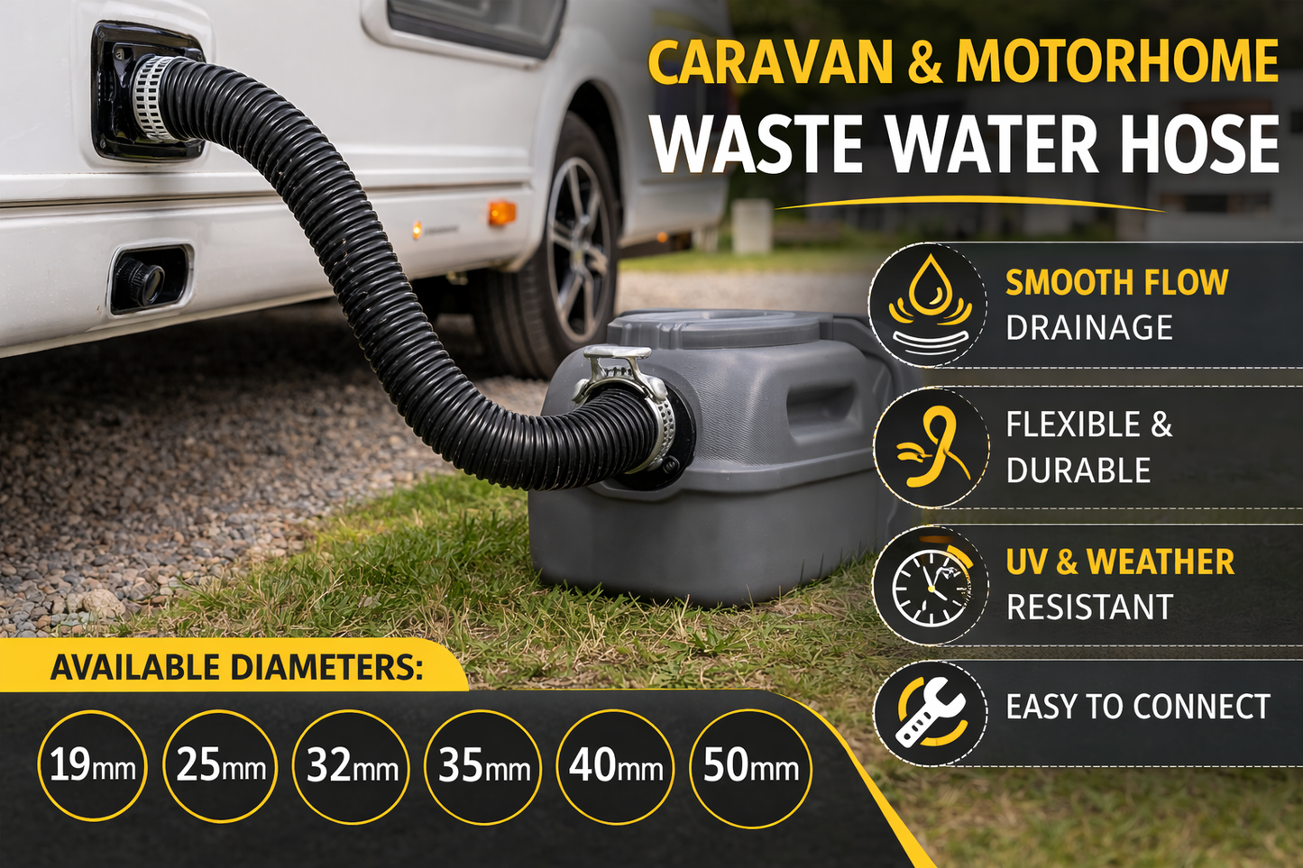32mm Vacuum Cleaner Hose Replacement Suction Pipe Flexible 2m 3m 4m 5m