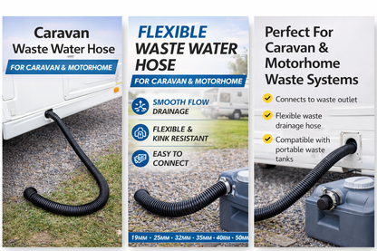 Caravan Motorhome Waste Water Hose Flexible Corrugated PVC Suction Hose
