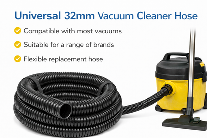 32mm Vacuum Cleaner Hose Replacement Suction Pipe Flexible 2m 3m 4m 5m