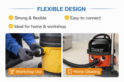 32mm Vacuum Cleaner Hose Replacement Suction Pipe Flexible 2m 3m 4m 5m