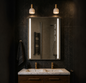 Personalised LED Bathroom Mirror Custom Text Wall Mounted Touch Illuminated