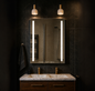 Personalised LED Bathroom Mirror Custom Text Wall Mounted Touch Illuminated