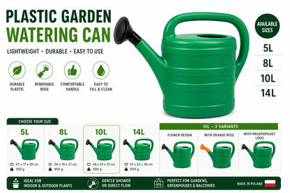 Agritrade Watering Can  5L, 8L, 10L & 14L Garden Watering Can Indoor Outdoor