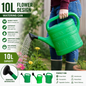 Agritrade Plastic Watering Can 10L Flower Design Garden Indoor Outdoor.