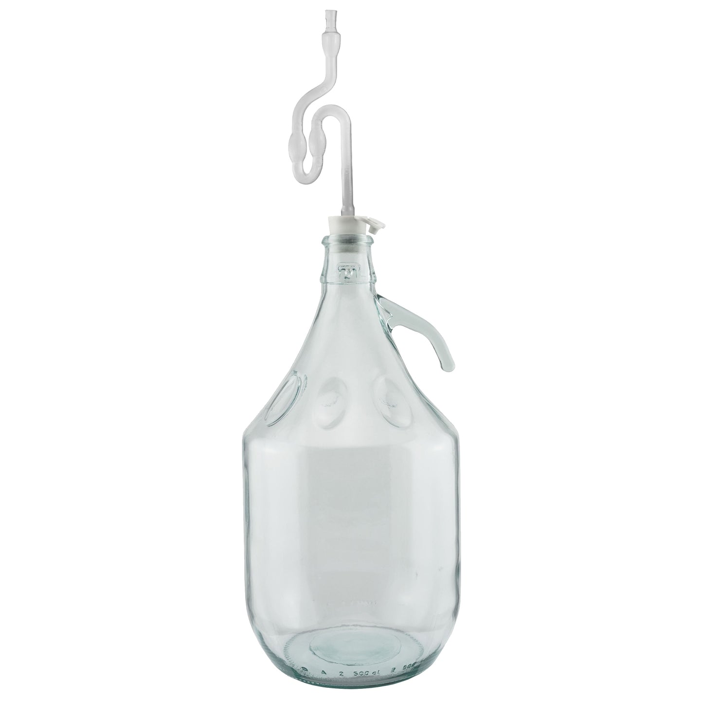 Set of 2 Plain 5L Glass Demijohns Complete with Airlock, Bung and Tube