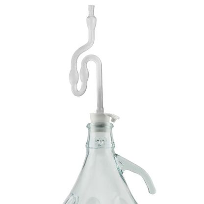 Set of 4 Plain 5L Glass Demijohns Complete With Airlock and Bung