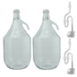 Set of 2 Glass Demijohns 5L Complete with Swing-Top Lid, Airlock and Bung