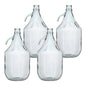 Set of 4 Plain 5L Glass Demijohns