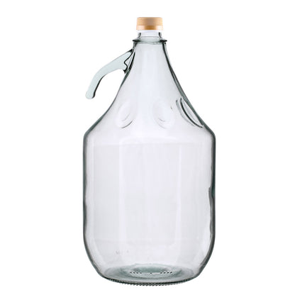 5‑Litre Glass Demijohn Bottle with Screw‑Top Lid