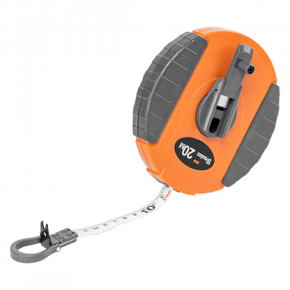 13mm Wide Fibreglass Measuring Tape – Black/Orange, 20m to 50m Range