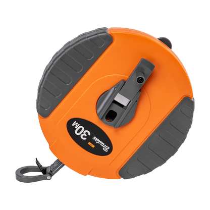 13mm Wide Fibreglass Measuring Tape – Black/Orange, 20m to 50m Range