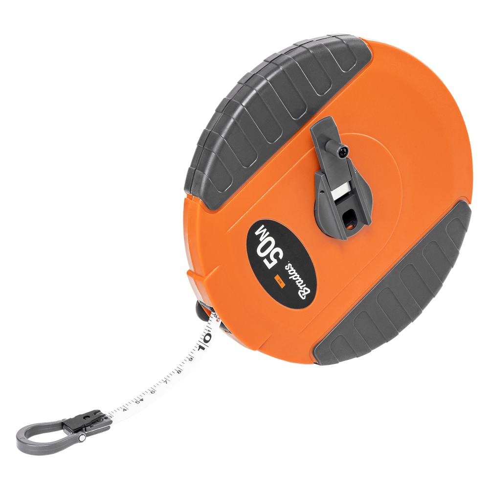 13mm Wide Fibreglass Measuring Tape – Black/Orange, 20m to 50m Range