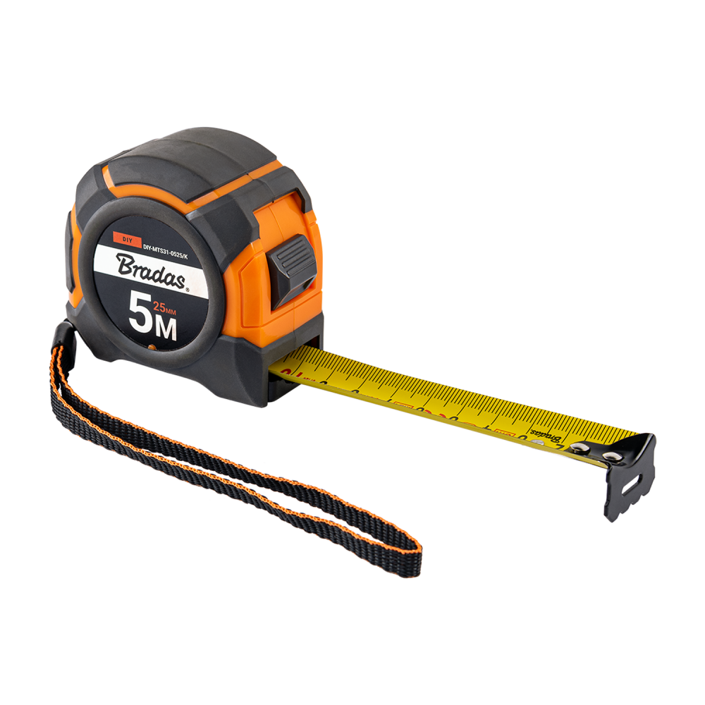 25mm Wide Retractable Measuring Tape with Belt Clip (5m-10m)