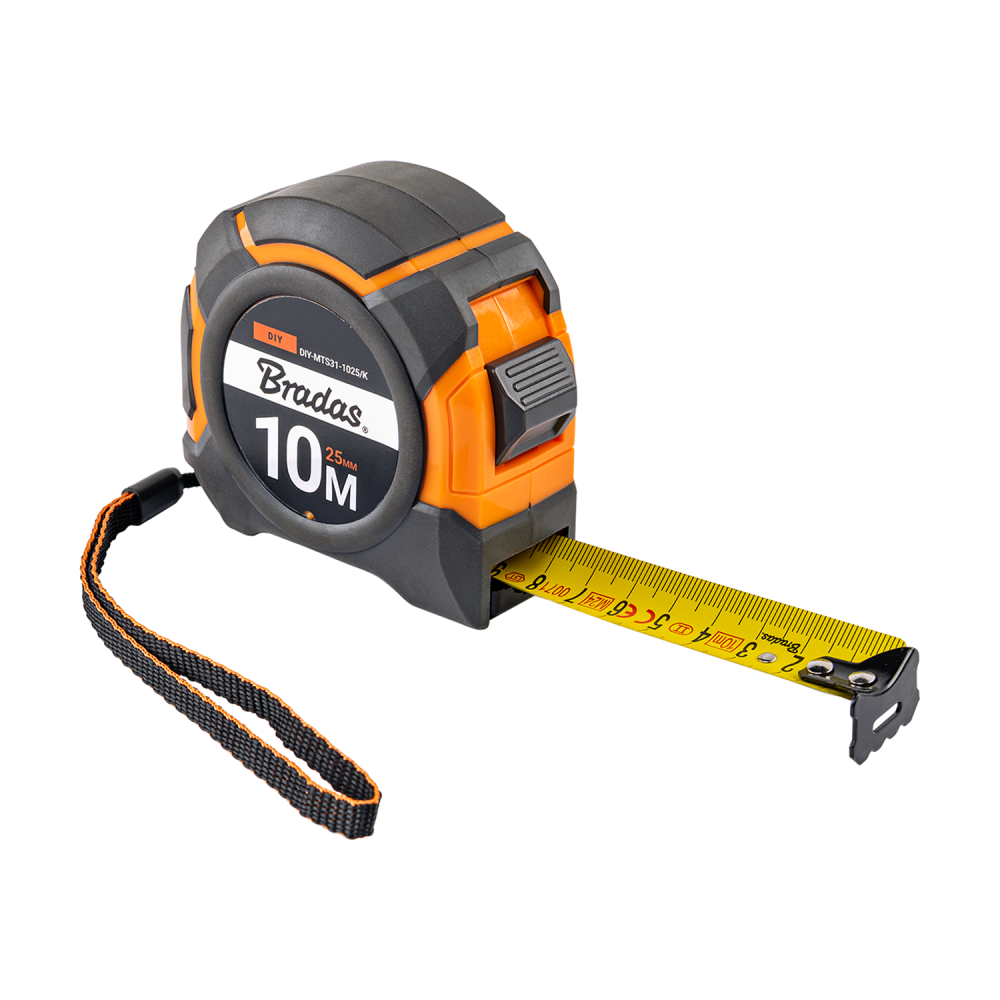 25mm Wide Retractable Measuring Tape with Belt Clip (5m-10m)