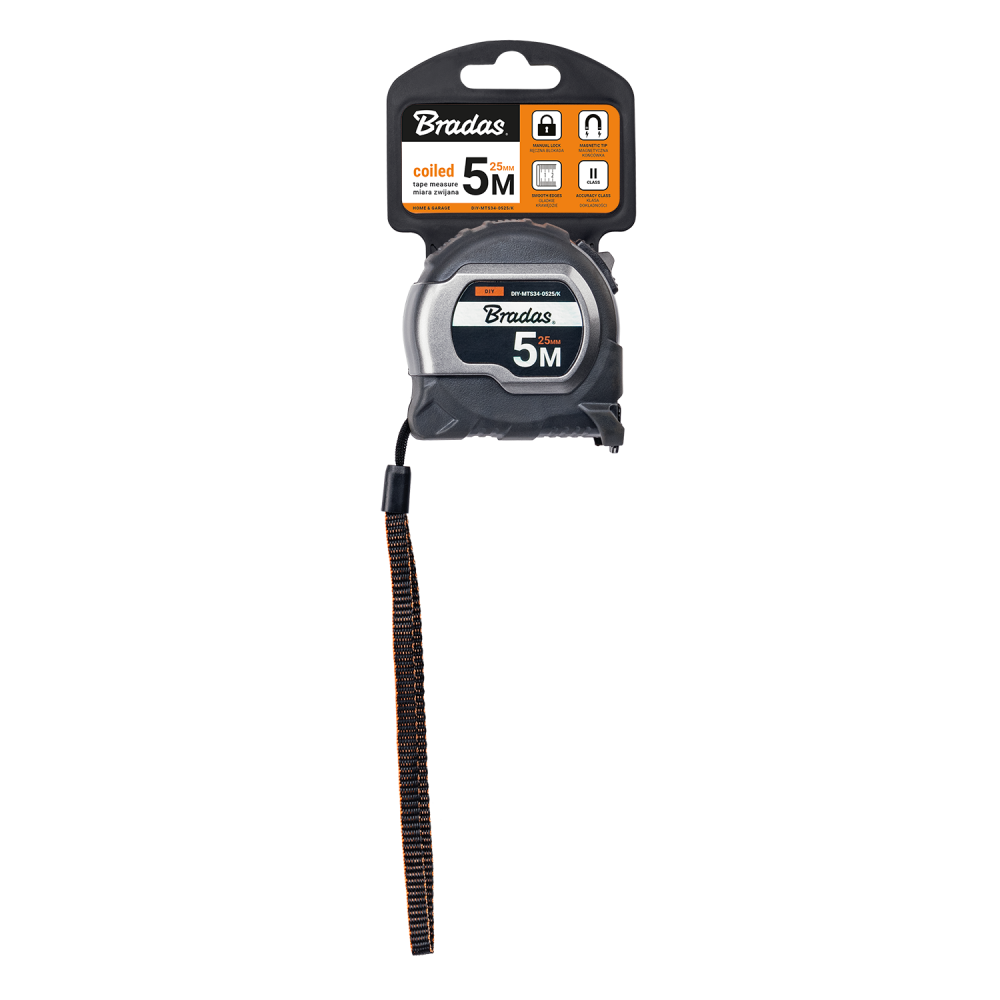 COAL Measuring Tape – 25mm Wide with Magnetic Hook and Belt Clip (5m-8m)