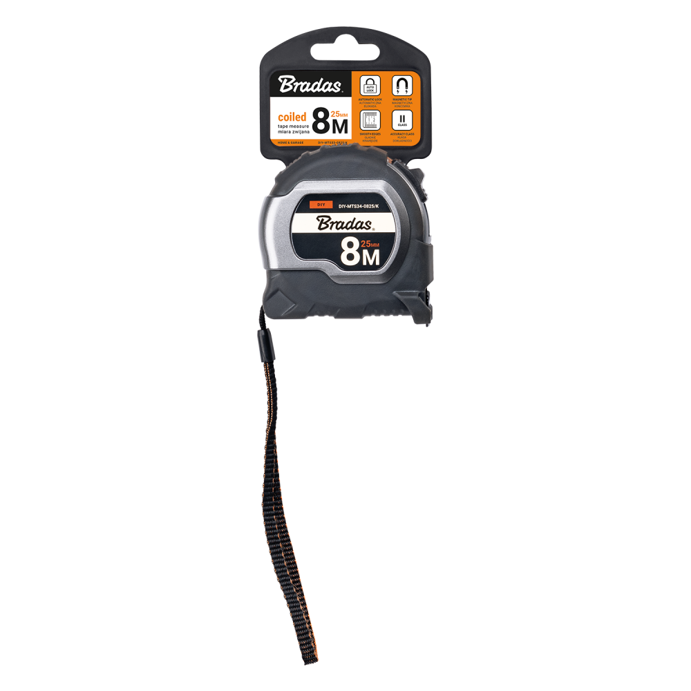 COAL Measuring Tape – 25mm Wide with Magnetic Hook and Belt Clip (5m-8m)
