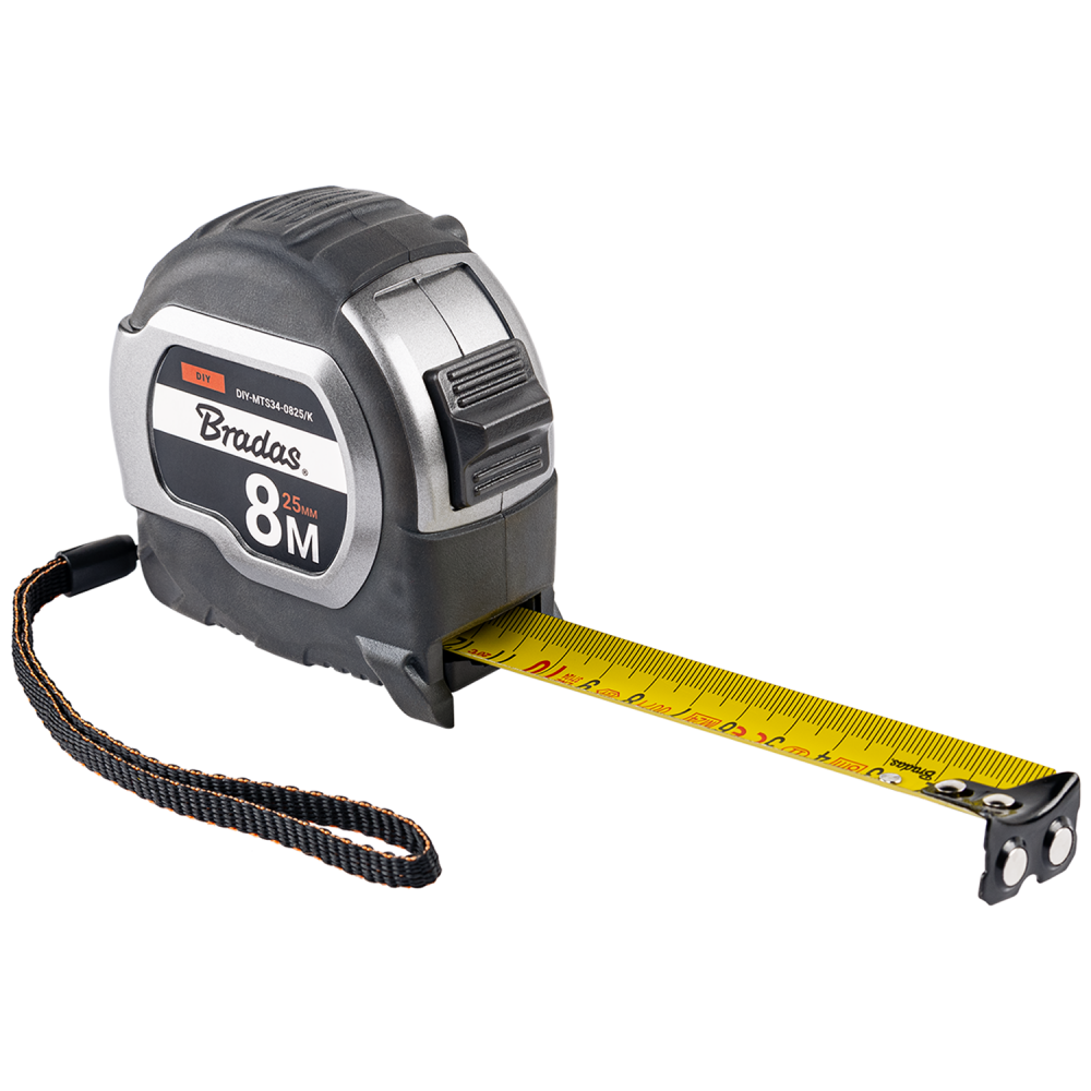 COAL Measuring Tape – 25mm Wide with Magnetic Hook and Belt Clip (5m-8m)