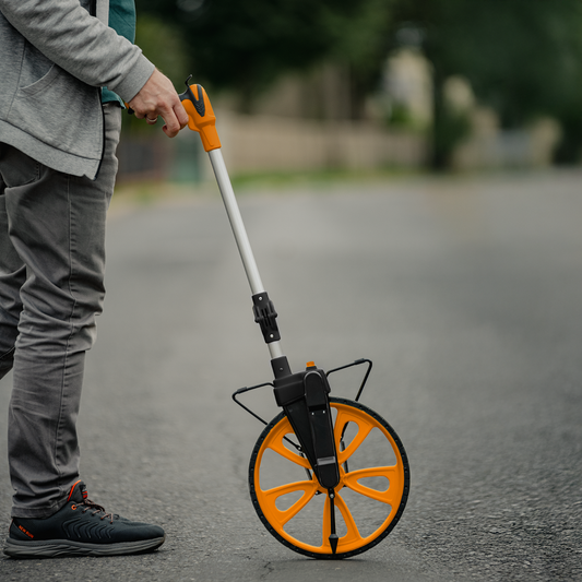 Distance Measuring Wheel with Mechanical Counter and Foldable Handle