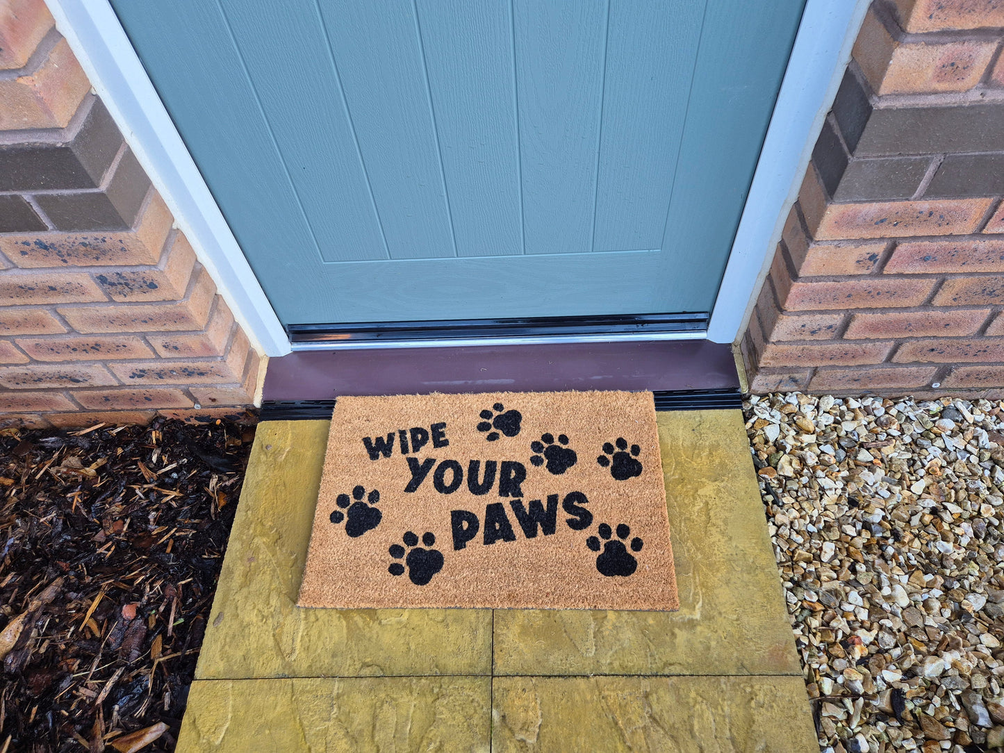 Entrance Mat 60x40 cm – “Wipe Your Paws” Design (D2)
