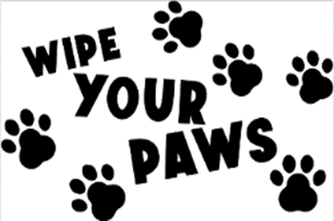 Entrance Mat 60x40 cm – “Wipe Your Paws” Design (D2)