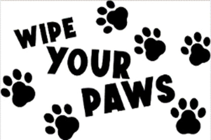 Entrance Mat 60x40 cm – “Wipe Your Paws” Design (D2)