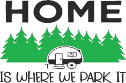 Entrance Mat 60x40 cm – “Home Is Where We Park It” Design