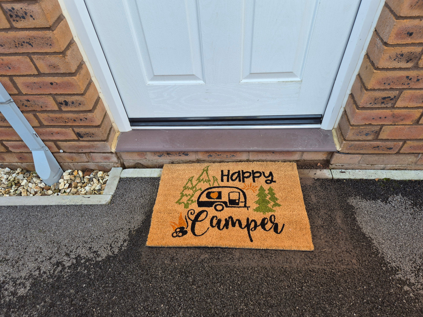Entrance Mat 60x40 cm – “Happy Camper” Print