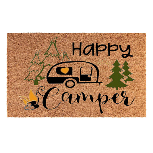 Entrance Mat 60x40 cm – “Happy Camper” Print