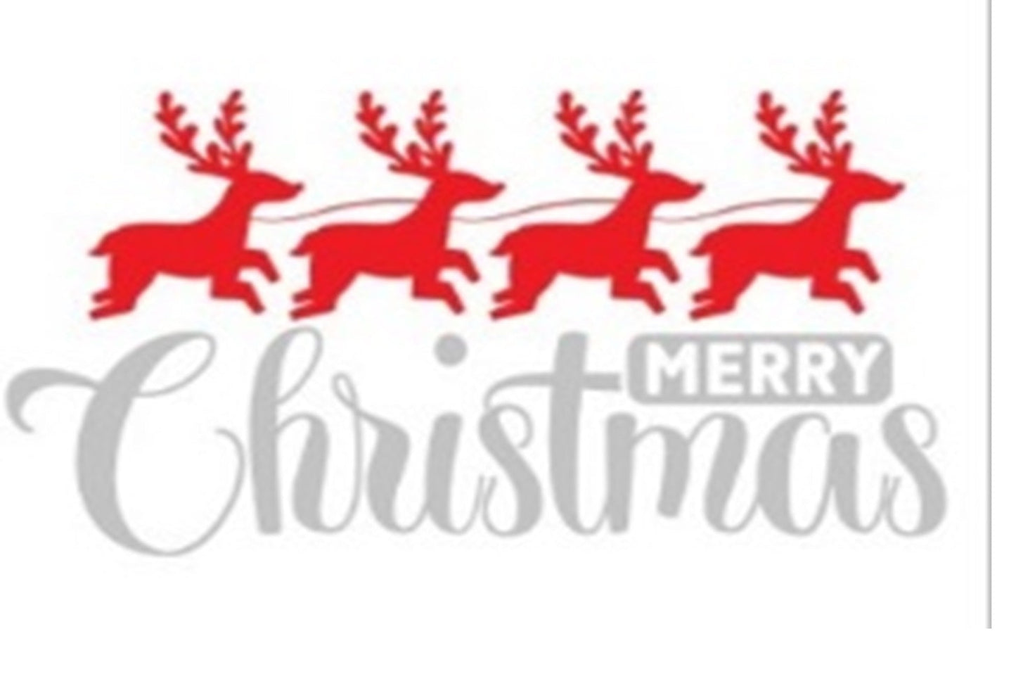Festive Doormat 60x40 cm – ‘Merry Christmas’ in Red and Silver
