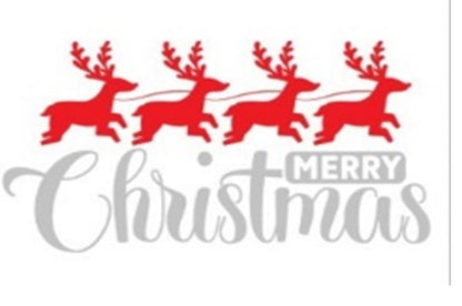 Festive Doormat 60x40 cm – ‘Merry Christmas’ in Red and Silver
