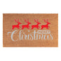 Festive Doormat 60x40 cm – ‘Merry Christmas’ in Red and Silver