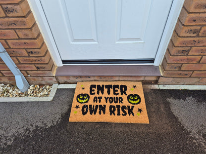 Doormat 60x40 cm – “Enter at Your Own Risk” Print