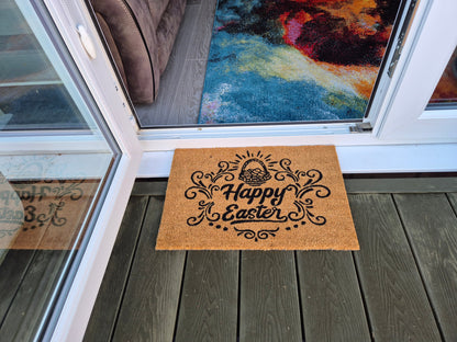 Doormat 60x40 cm – “Happy Easter” Seasonal Design