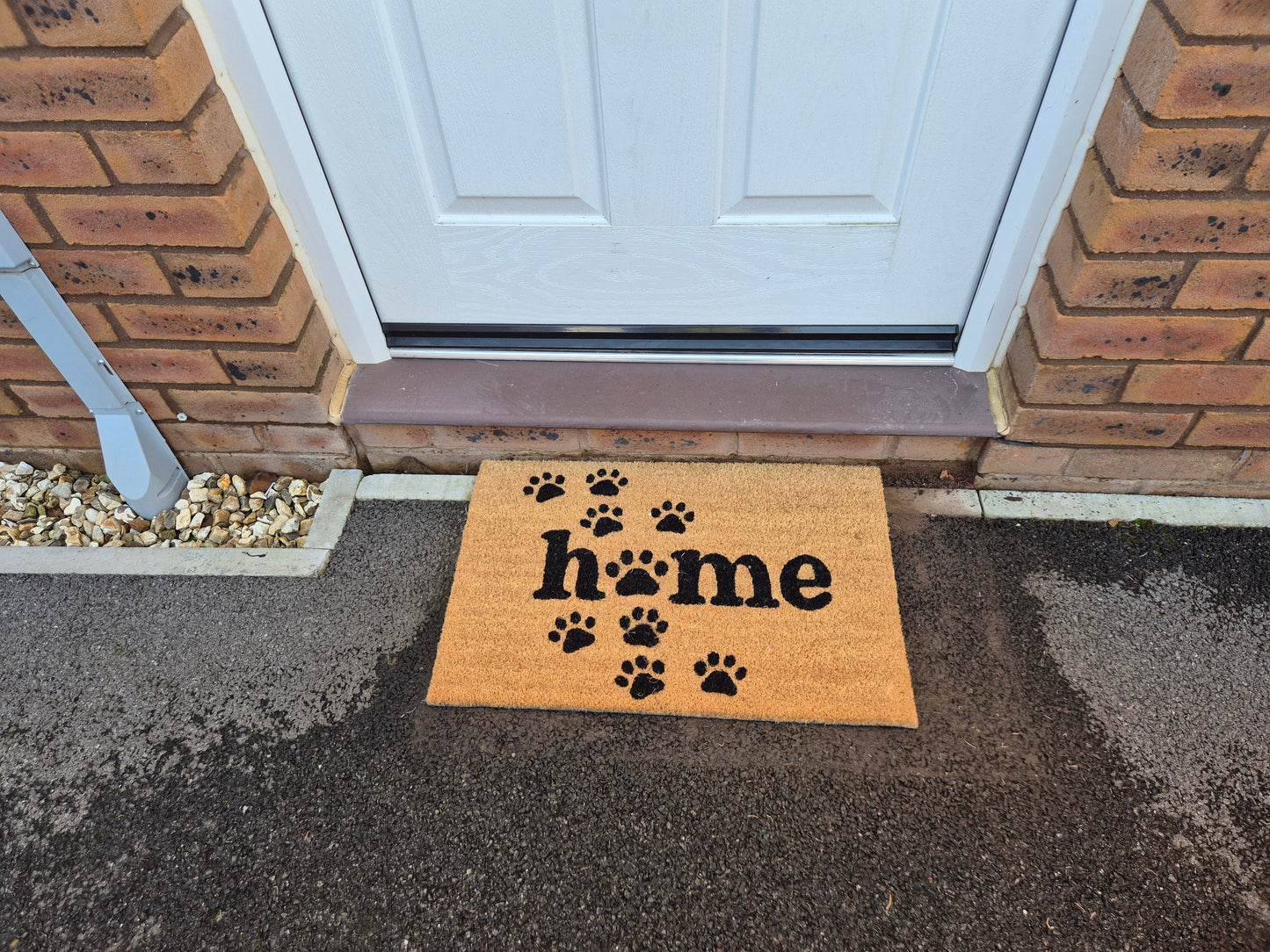 Doormat 60x40 cm – “Home” with Paw Print Design