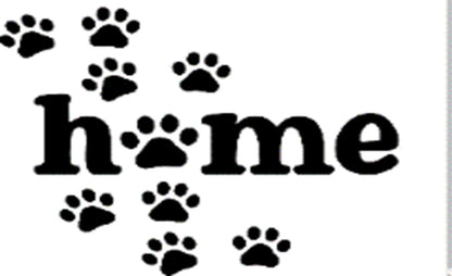 Doormat 60x40 cm – “Home” with Paw Print Design