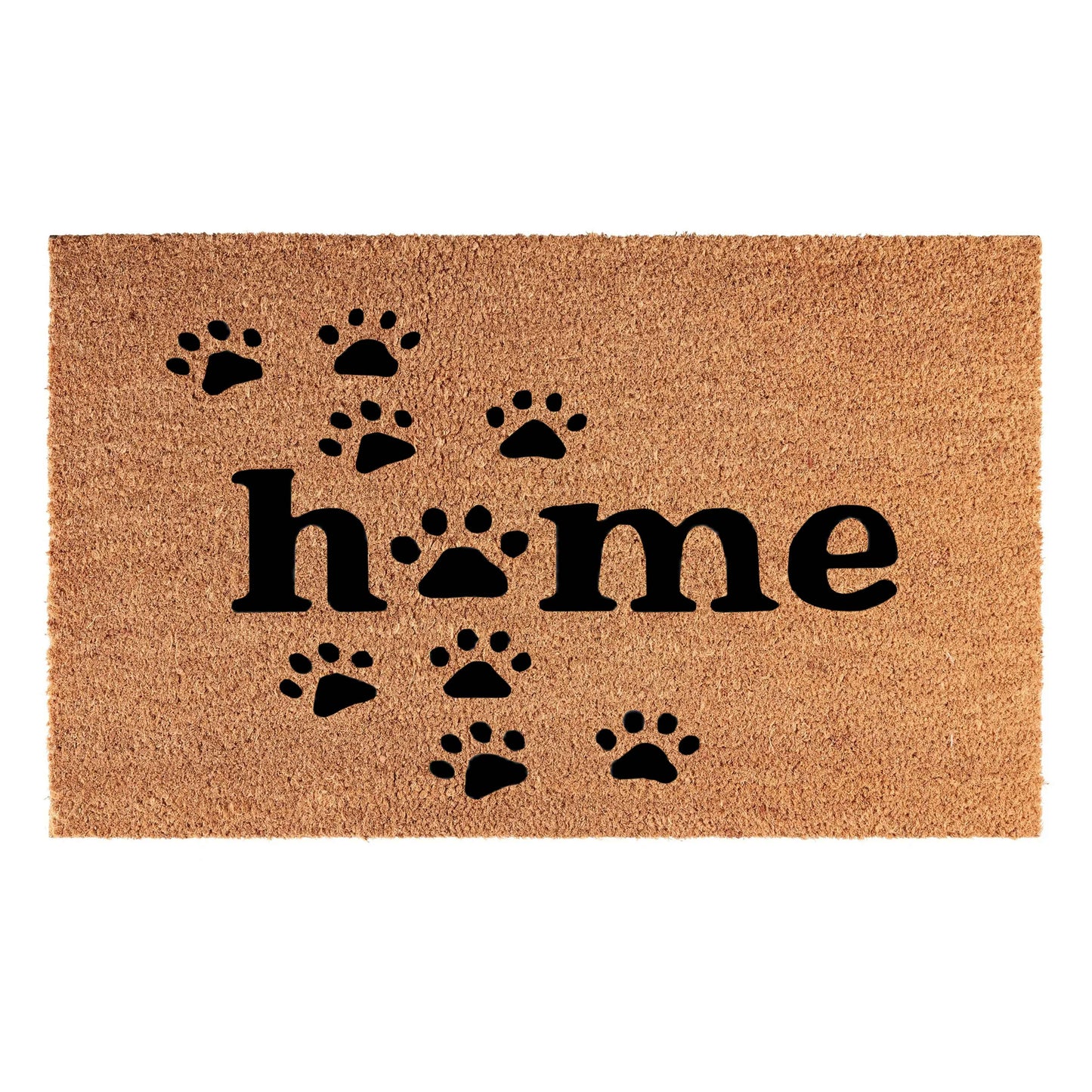 Doormat 60x40 cm – “Home” with Paw Print Design