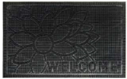 Rubber Entrance Mat 60x40cm – ‘Welcome’ Floral Design