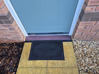 Welcome Rubber Door Mat 60x40cm – Design D2