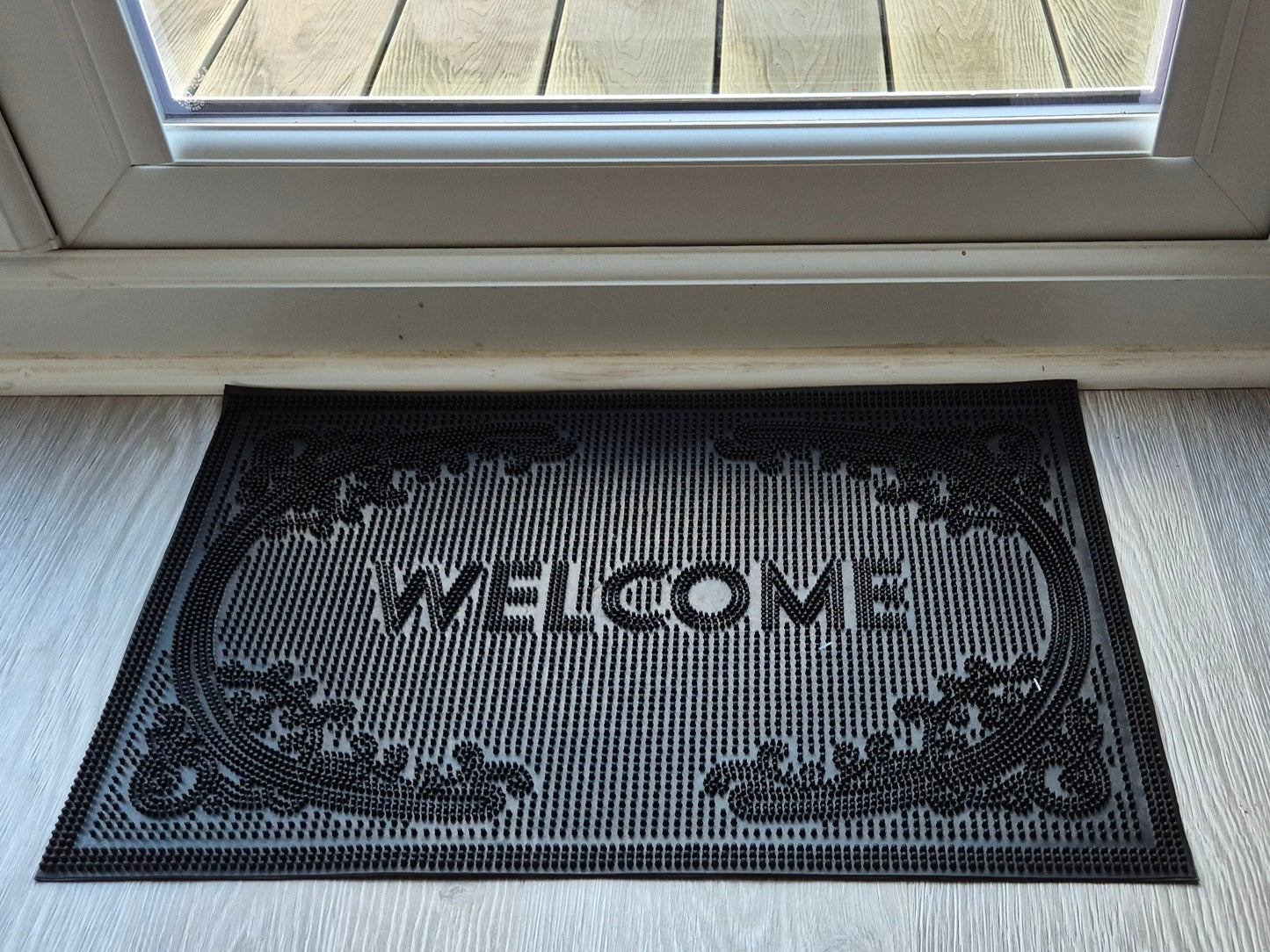 Welcome Rubber Door Mat 60x40cm – Design D2