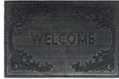 Welcome Rubber Door Mat 60x40cm – Design D2