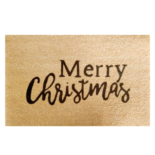 60cm x 40cm Festive Doormat with 'Merry Christmas' Design