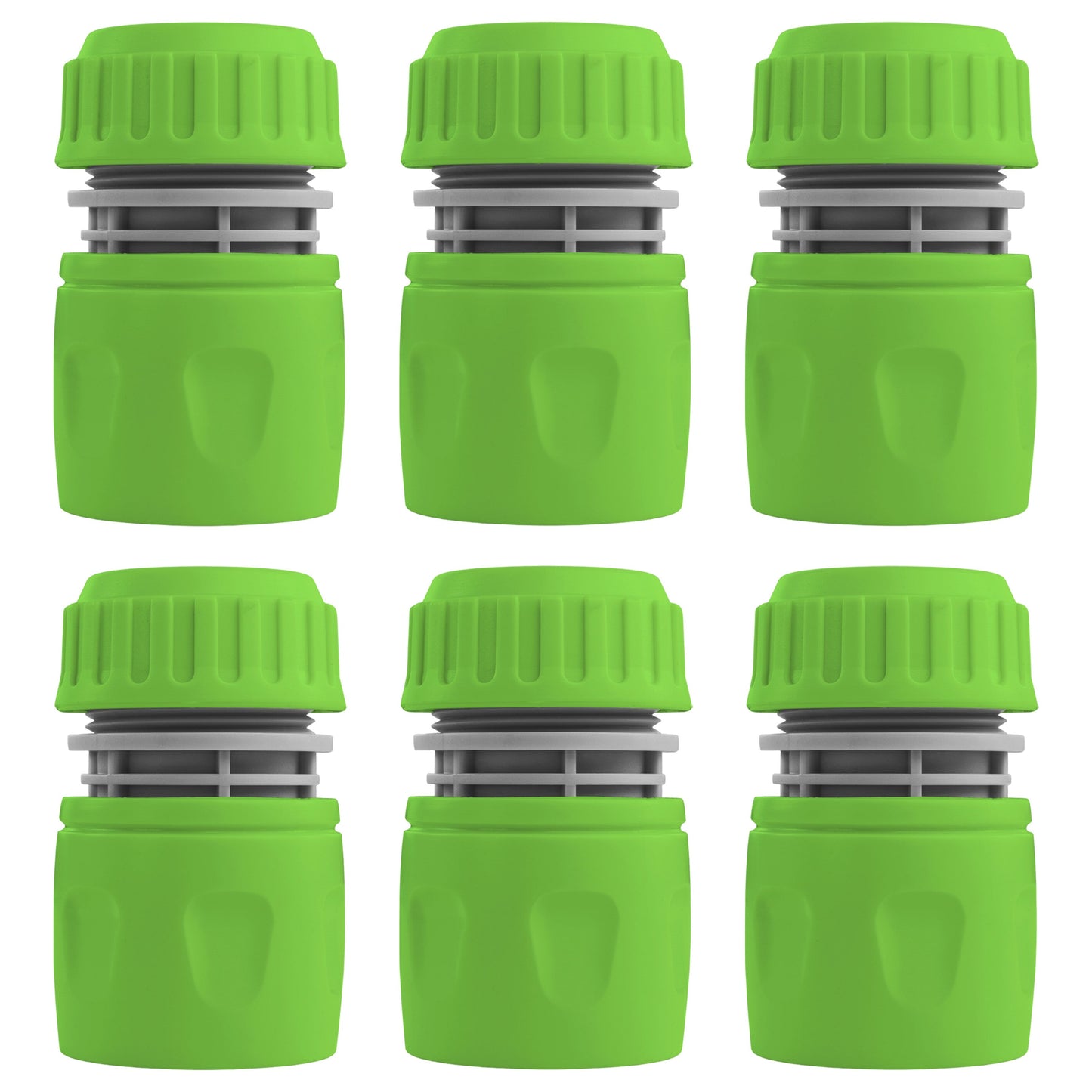 Green/Grey Female Hose Fitting Compatible with ½" or 5/8" Hoses