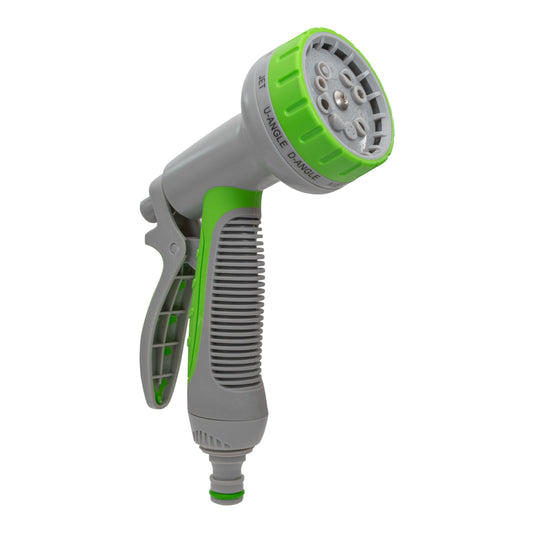 Green-Grey Adjustable Multi-Pattern Hose Water Sprayer Gun