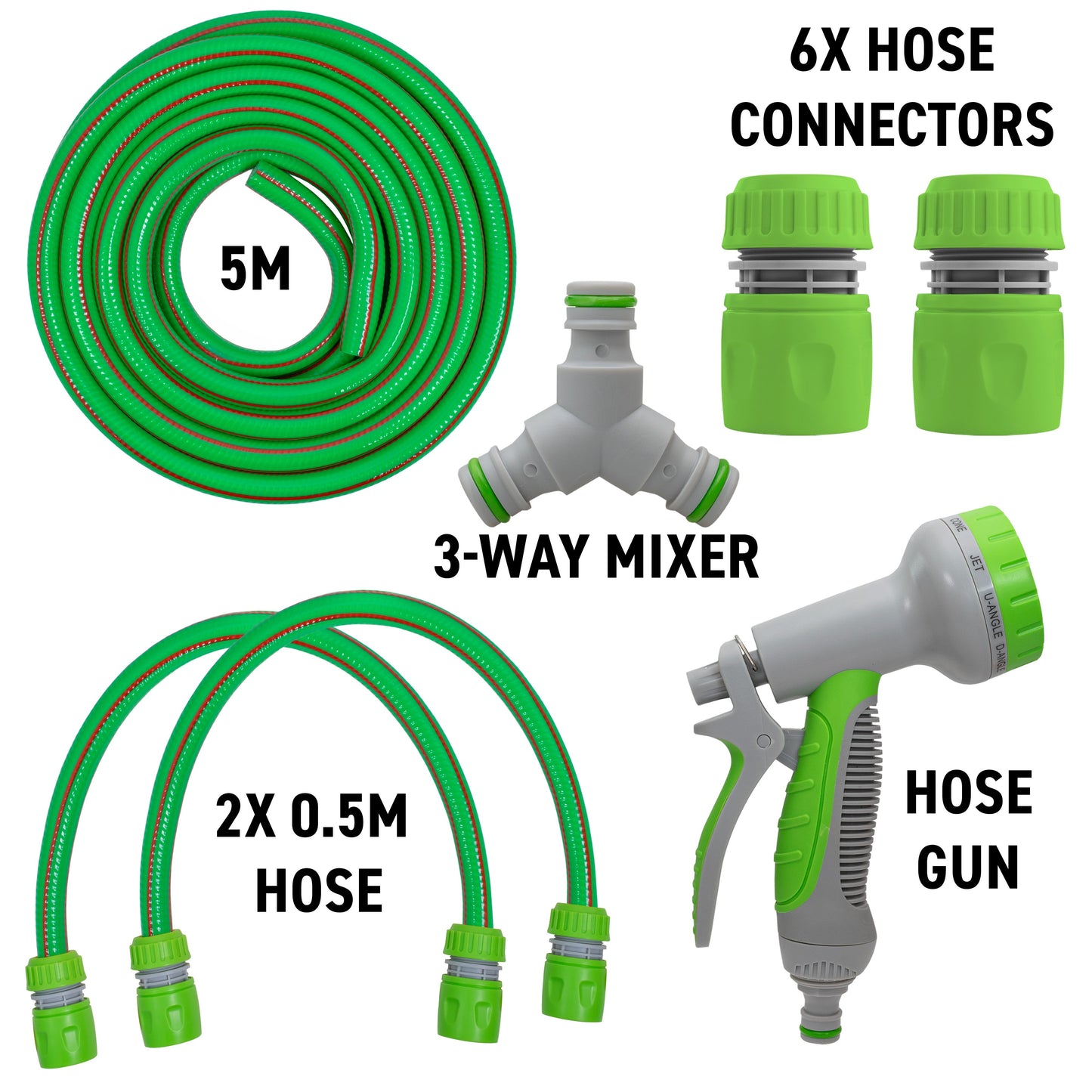 Green Dog Shower Accessory Set with Hot & Cold Water Mix
