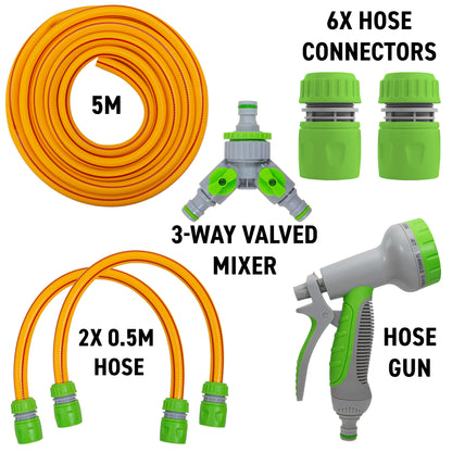 Yellow/Lime Dog Shower Accessory Set with Hot & Cold Water Mix, Valves Included