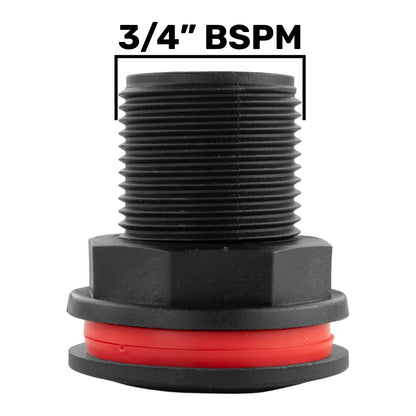 3/4" BSP Male Bulkhead Drain Plug