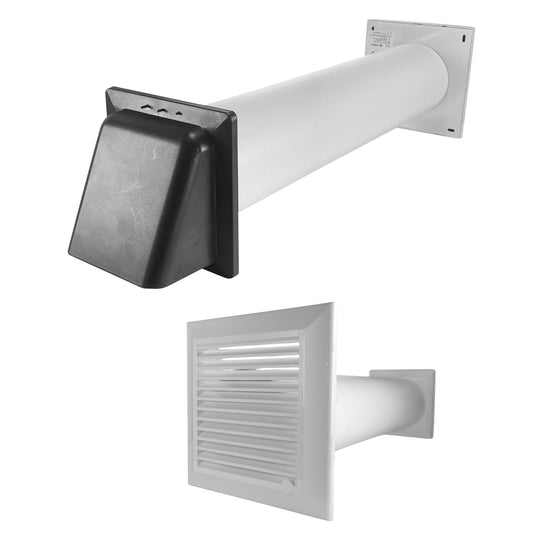 Duo Smart DS4178 Through-Wall Vent Set with Internal Grille and Graphite External Cover